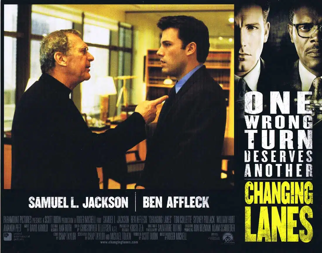 CHANGING LANES Original US Lobby card 7 Ben Affleck Samuel L. Jackson Toni  Collette - Moviemem Original Movie Posters