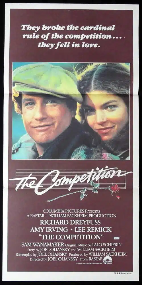 THE COMPETITION Original Daybill Movie Poster Richard Dreyfuss Amy Irving