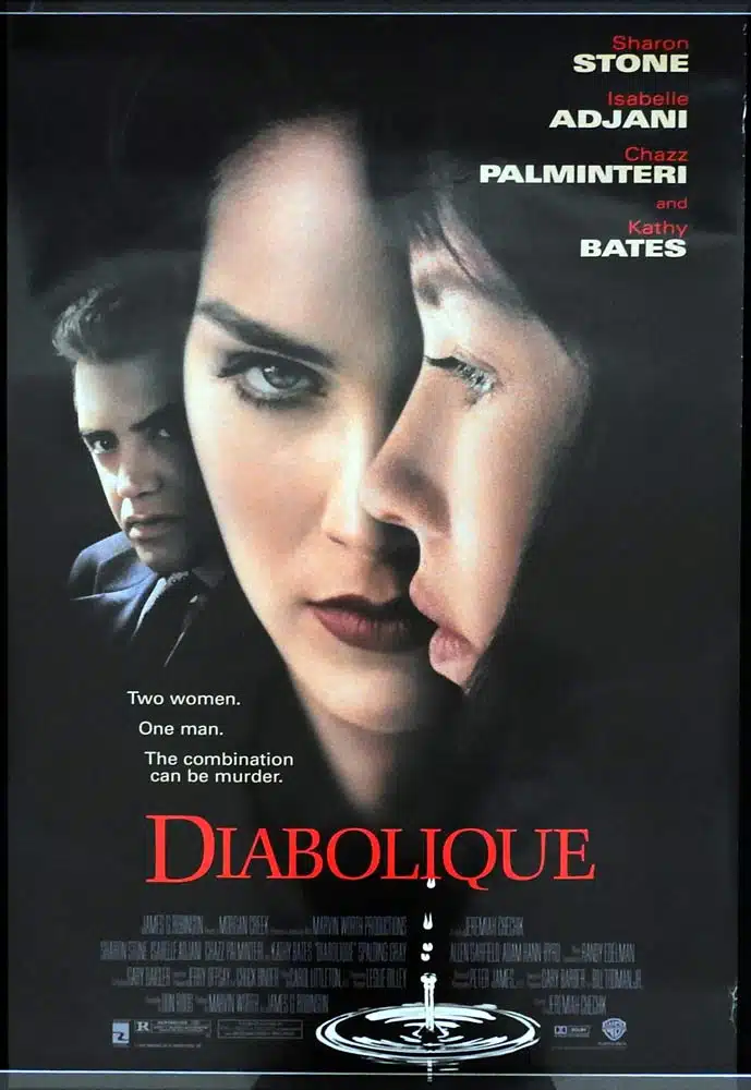 DIABOLIQUE Original One Sheet Movie Poster Sharon Stone Isabelle Adjani Chazz Palminteri