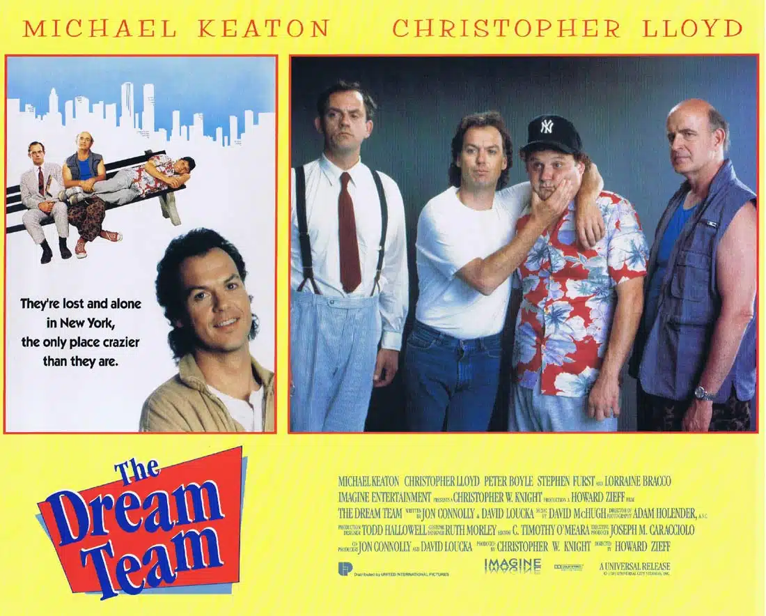 THE DREAM TEAM Original US Lobby card 6 Michael Keaton Christopher Lloyd Peter Boyle