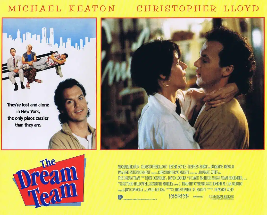 THE DREAM TEAM Original US Lobby card 8 Michael Keaton Christopher Lloyd Peter Boyle