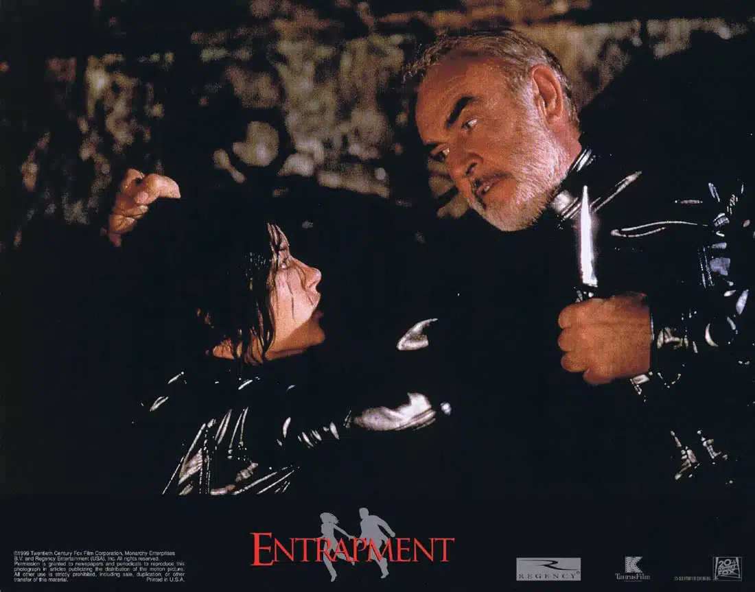 ENTRAPMENT Original Lobby Card 7 Sean Connery Catherine Zeta-Jones