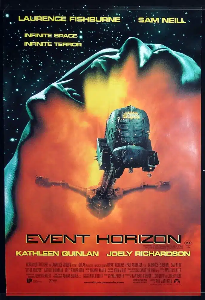 EVENT HORIZON Original One Sheet Movie Poster Laurence Fishburne Sam Neill Kathleen Quinlan