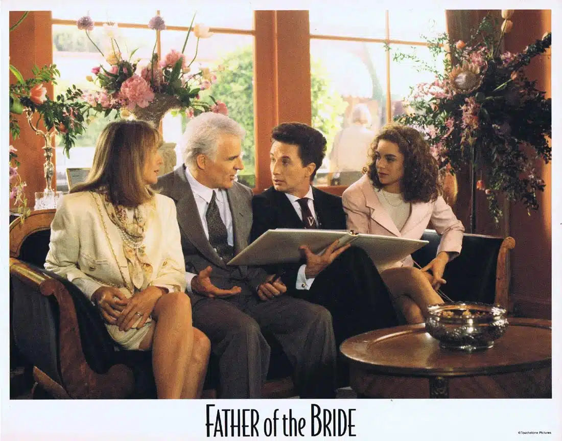 FATHER OF THE BRIDE Original Lobby Card 1 Steve Martin Diane Keaton