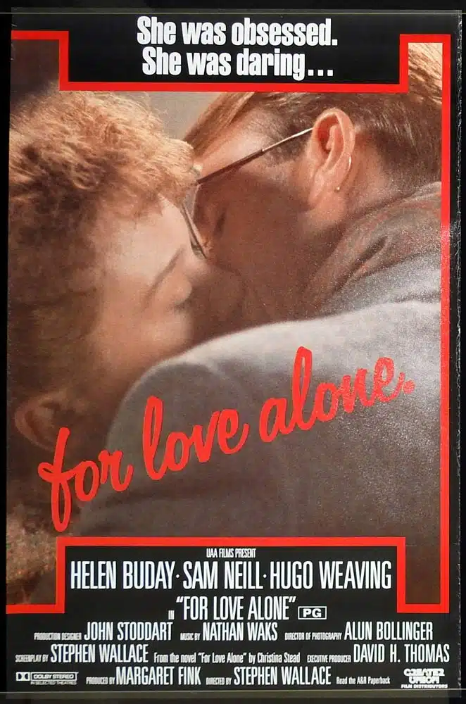 FOR LOVE ALONE Original One Sheet Movie Poster Helen Buday Sam Neill Hugo Weaving