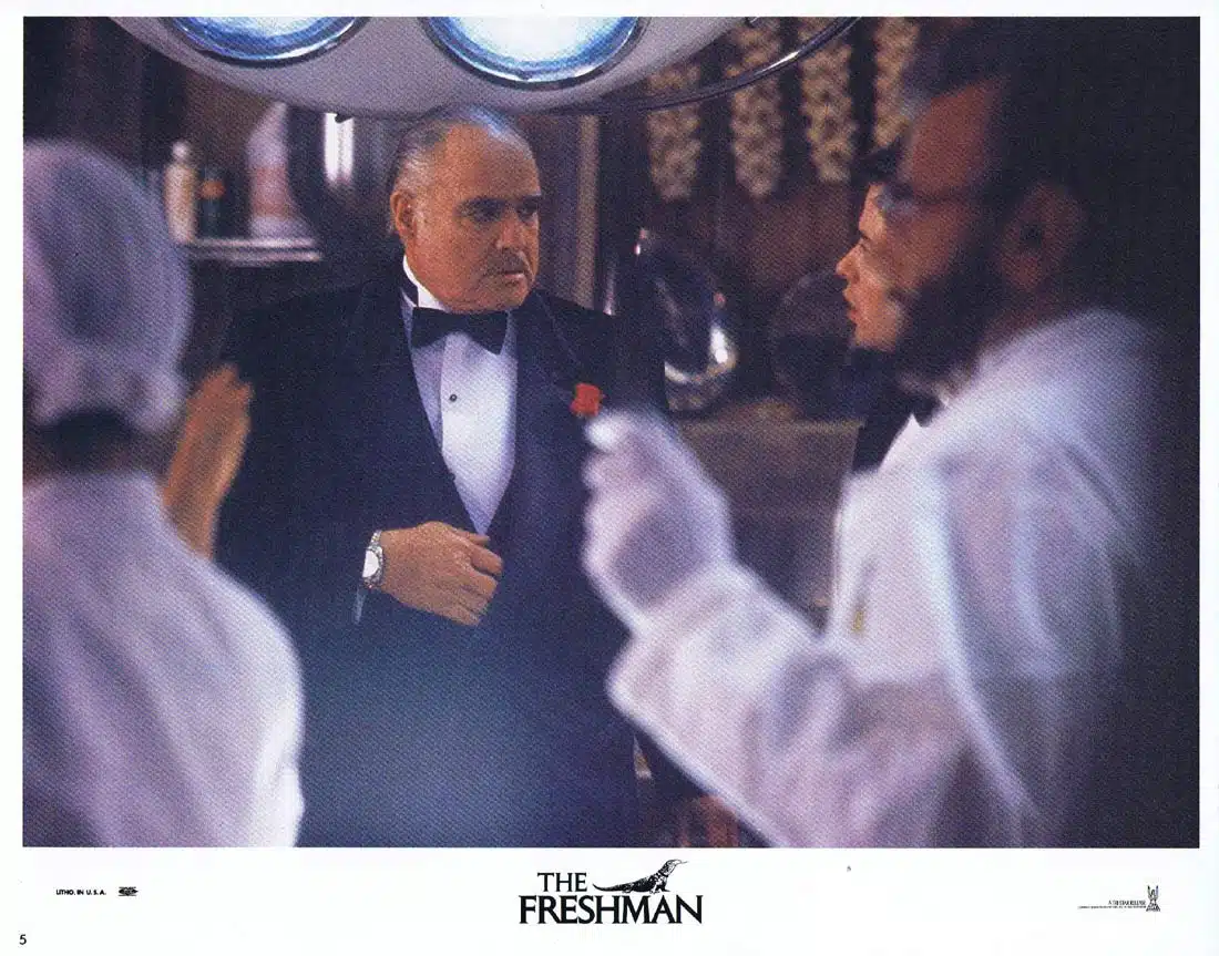 THE FRESHMAN Original Lobby Card 5 Marlon Brando Matthew Broderick Bruno Kirby