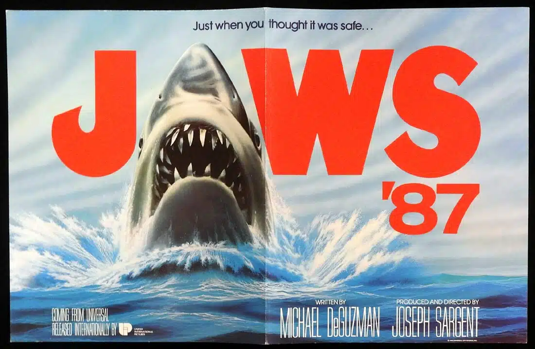 JAWS THE REVENGE aka JAWS ’87 Original Promo Movie Card 13 x 20