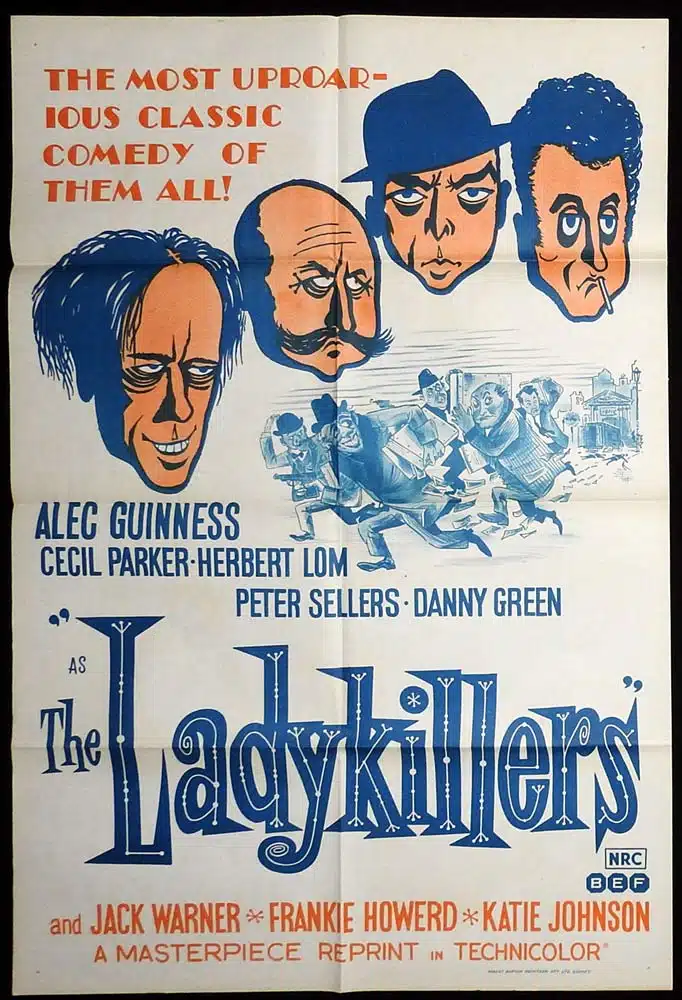 THE LADYKILLERS Original One Sheet Movie Poster Alec Guinness Reginald Mount