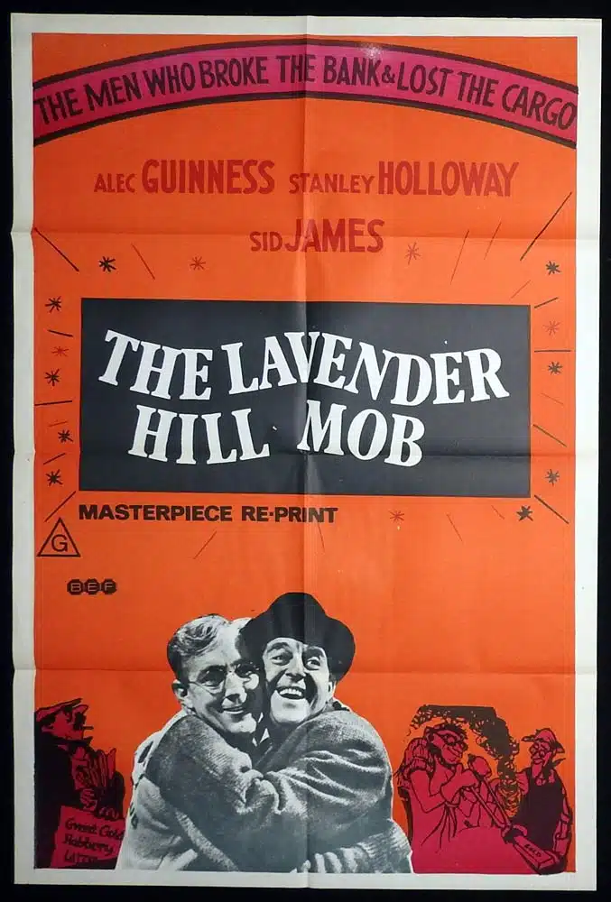 THE LAVENDER HILL MOB Original 1970sr One Sheet Movie Poster early Audrey Hepburn