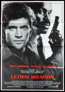 LETHAL WEAPON Original One Sheet Movie Poster Mel Gibson Danny Glover