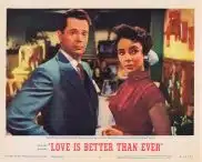 LOVE IS BETTER THAN EVER Original 1962r Lobby card 6 Larry Parks Elizabeth Taylor