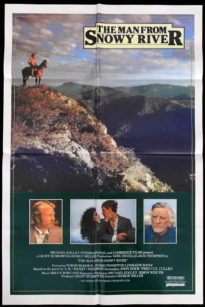 THE MAN FROM SNOWY RIVER Original One Sheet Movie Poster Jack Thompson Tom Burlinson B