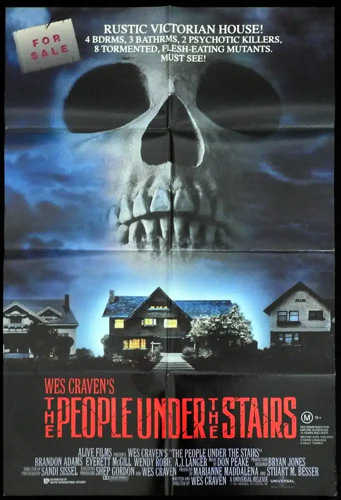 THE PEOPLE UNDER THE STAIRS Original One Sheet Movie Poster Wes Craven Horror