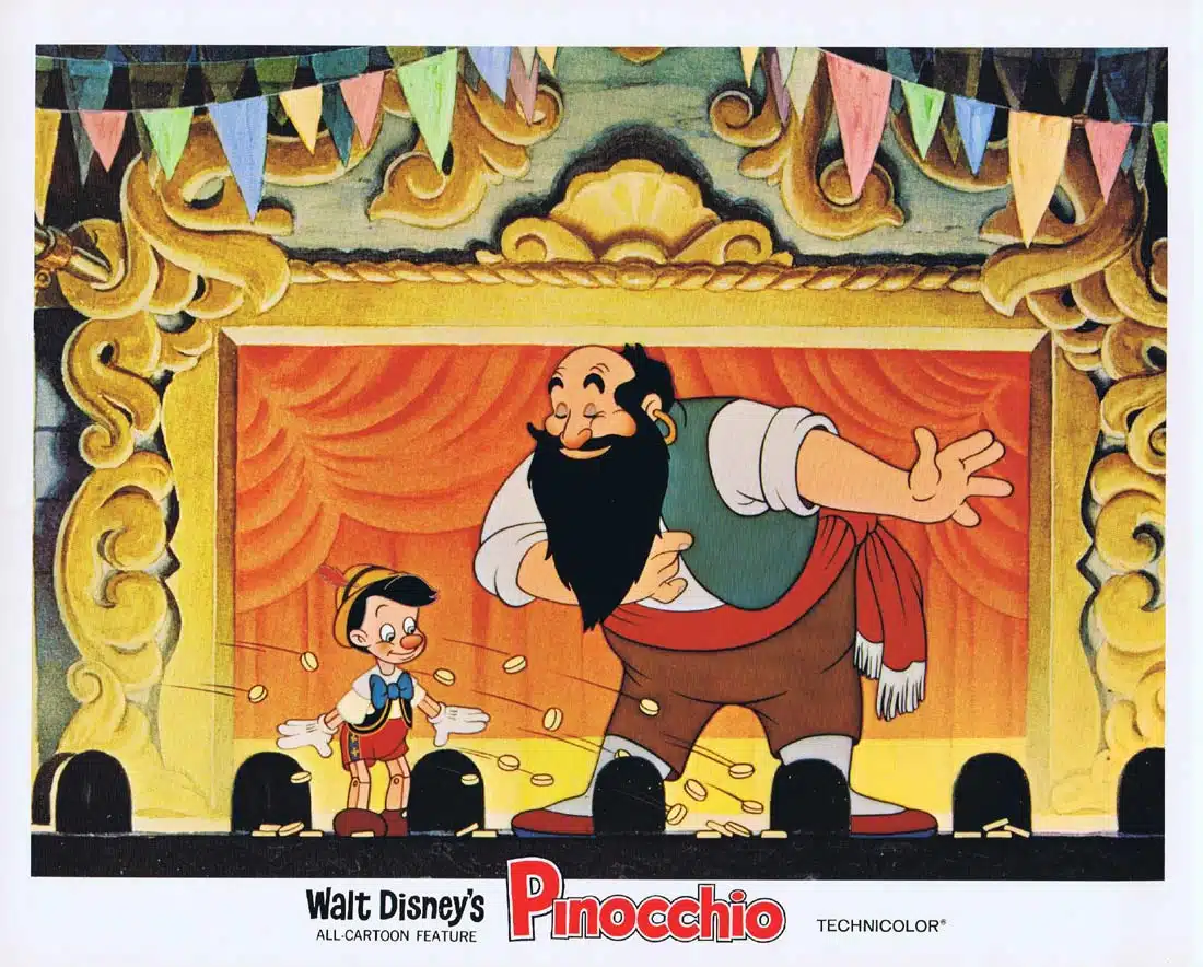 PINOCCHIO Original 1978r Lobby Card 4 Cliff Edwards Disney Classic