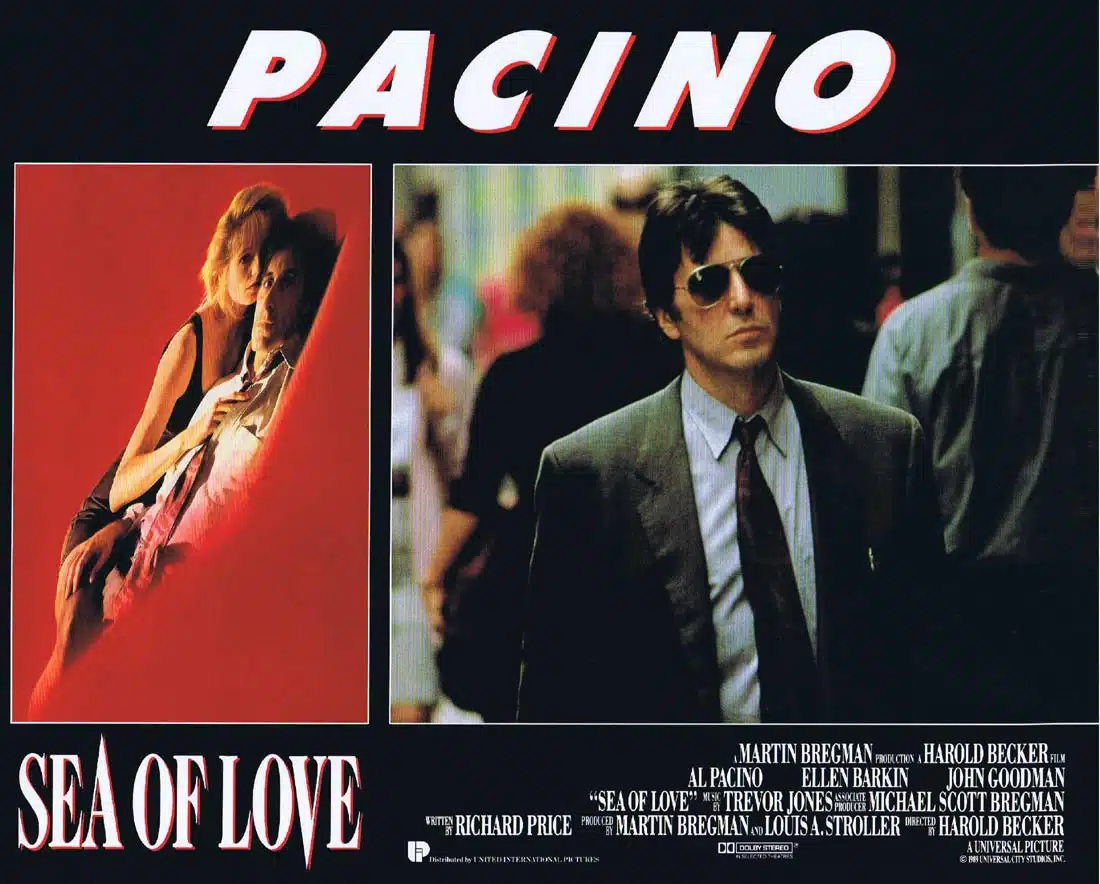 SEA OF LOVE Original Lobby Card 6 Al Pacino Ellen Barkin John Goodman