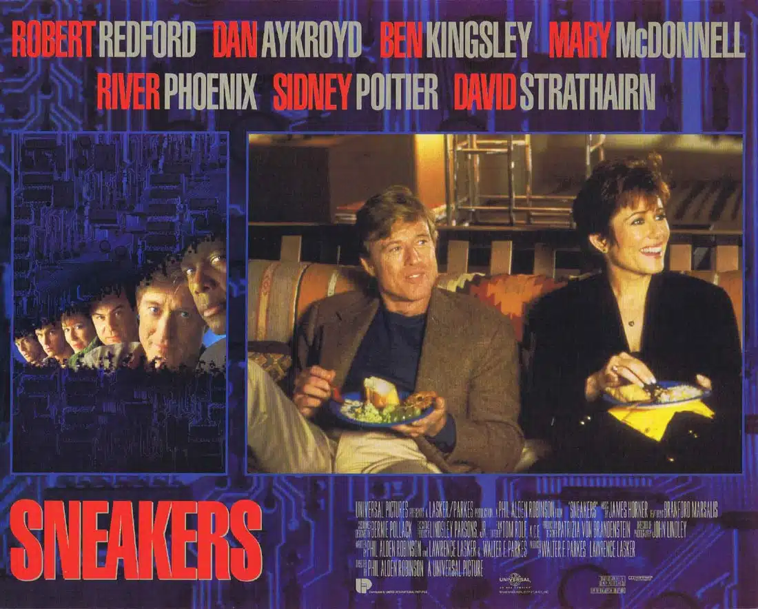 SNEAKERS Original Lobby Card 6 Robert Redford Dan Aykroyd River Phoenix -  Moviemem Original Movie Posters