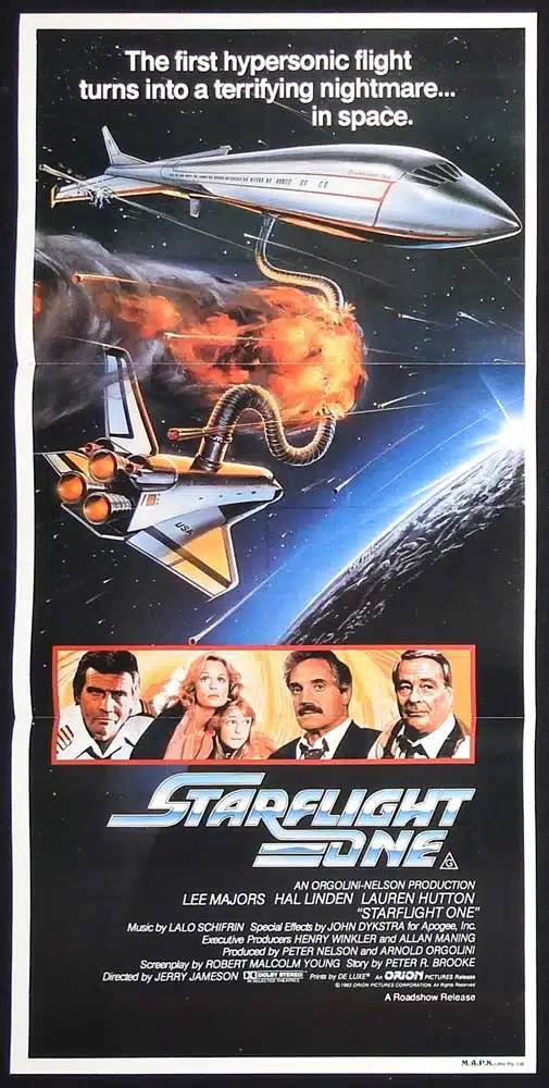 STARFLIGHT ONE Original Daybill Movie poster Lee Majors Hal Linden Lauren Hutton