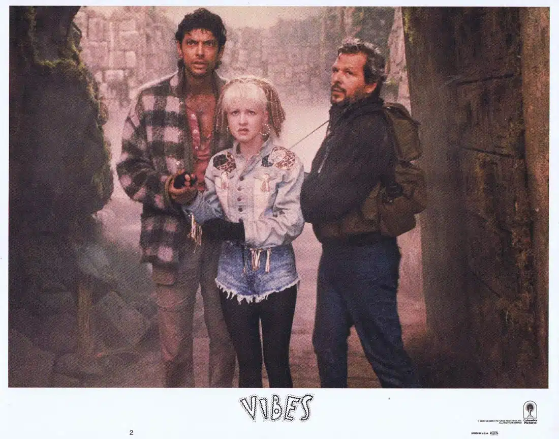 VIBES Original Lobby Card 2 Cyndi Lauper Jeff Goldblum Julian Sands