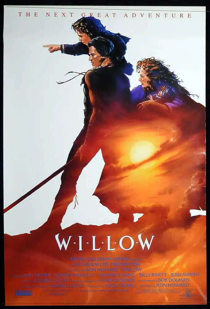 WILLOW Original INT One Sheet Movie Poster Warwick Davis Val Kilmer Joanne Whalley