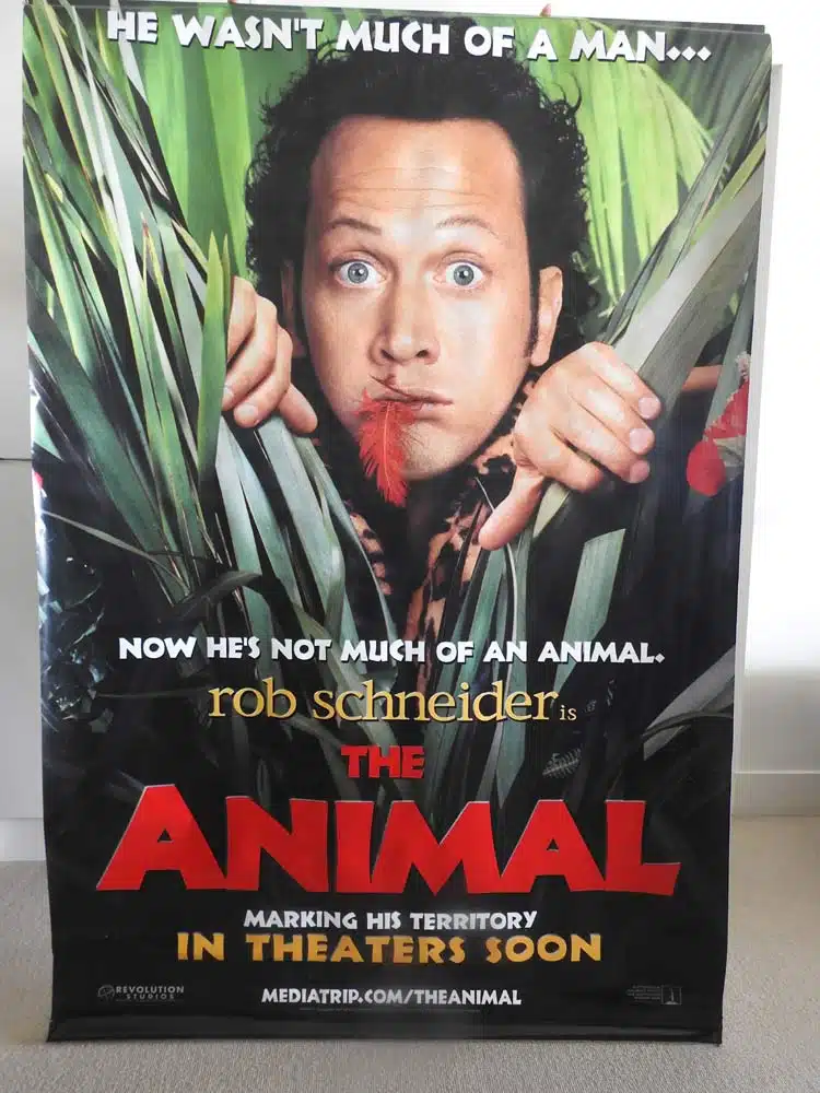 THE ANIMAL Original VINYL BANNER Movie poster VERY RARE Rob Schneider Colleen Haskell