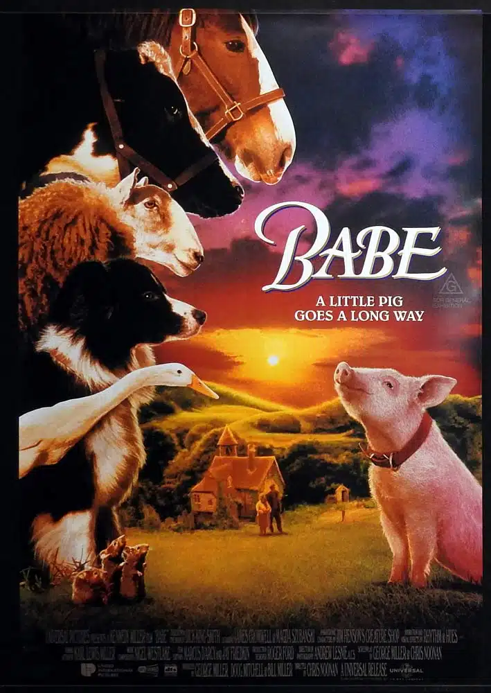 BABE Original ADV DS One Sheet Movie Poster James Cromwell Magda Szubanski