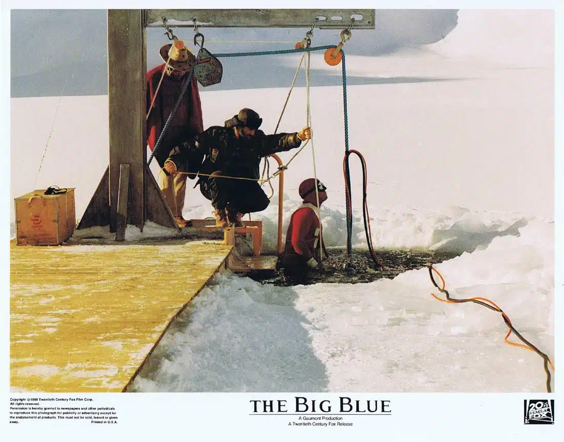 THE BIG BLUE Original Lobby Card 7 Luc Besson Robert Garland Scuba Diving Whale