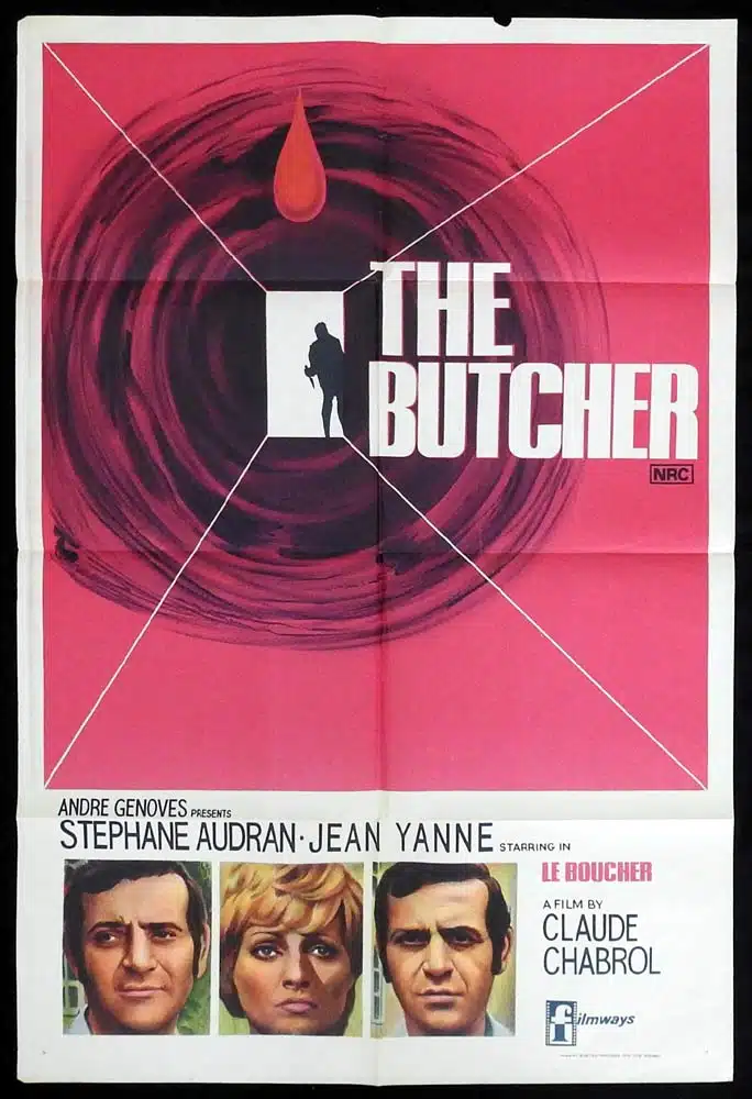 THE BUTCHER aka LE BOUCHER Original One sheet Movie poster Claude Chabrol Horror