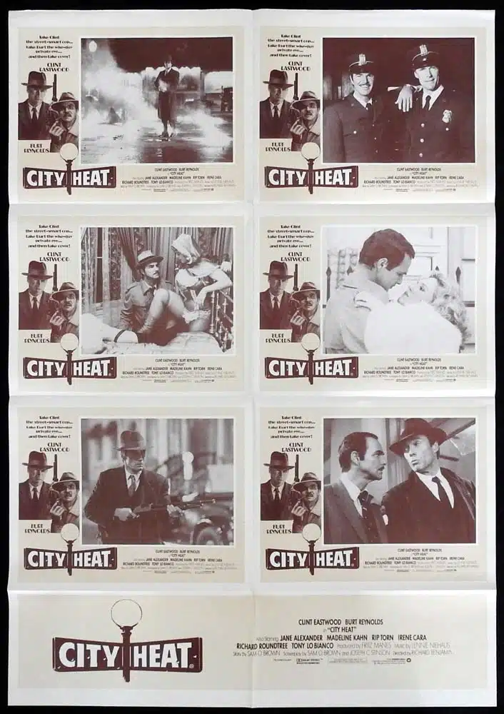 CITY HEAT Original Photo sheet Movie poster Clint Eastwood Burt Reynolds