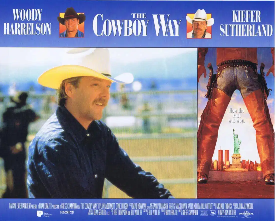 THE COWBOY WAY Original Lobby Card 6 Woody Harrelson Kiefer Sutherland Dylan McDermott