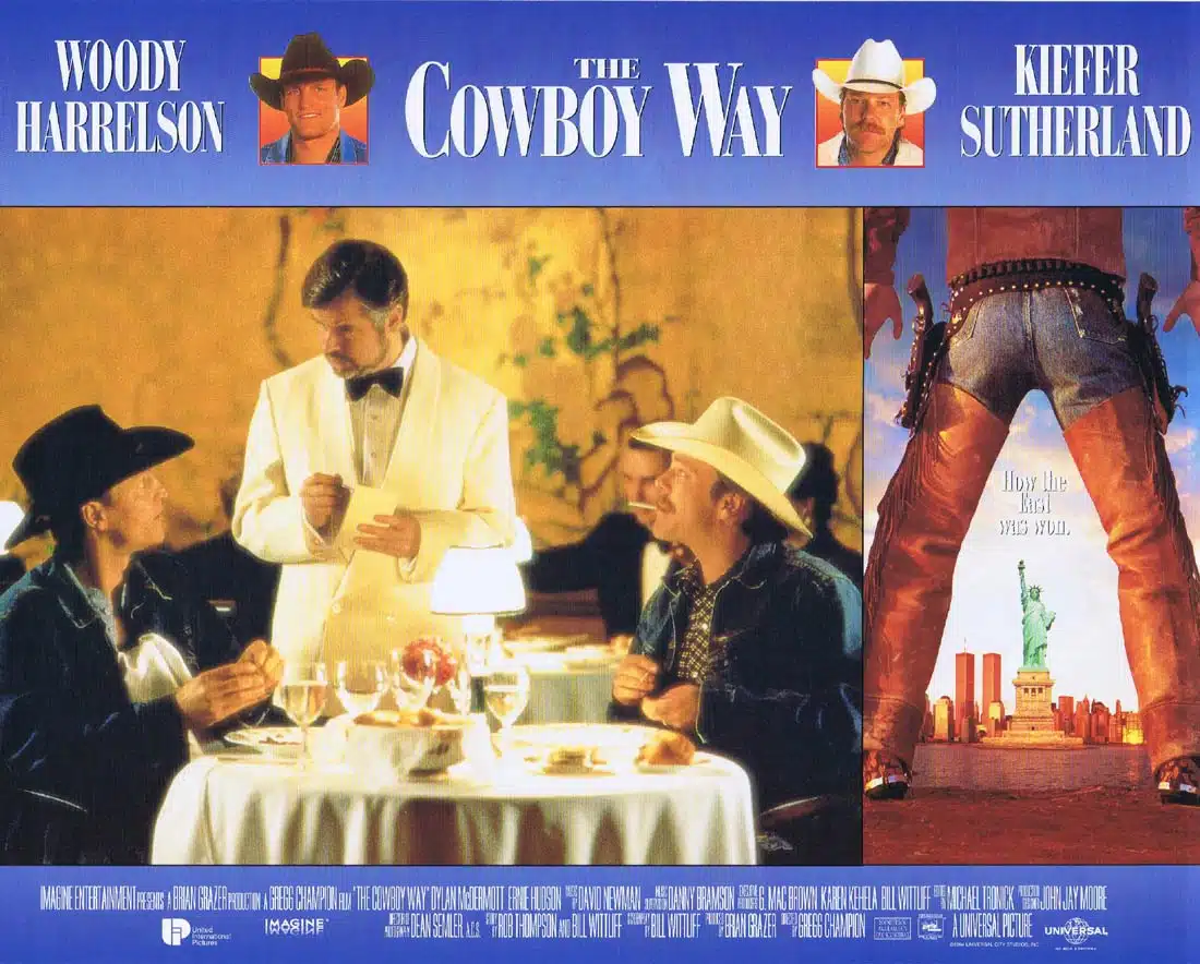 THE COWBOY WAY Original Lobby Card 7 Woody Harrelson Kiefer Sutherland Dylan McDermott