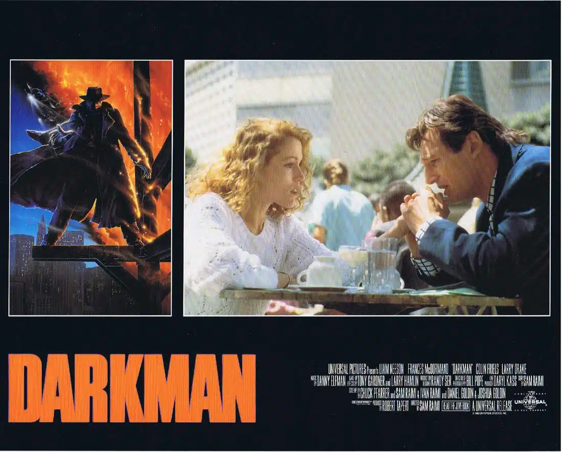 DARKMAN Original Lobby Card 5 Liam Neeson Frances McDormand Colin Friels