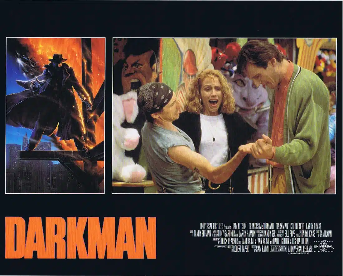 DARKMAN Original Lobby Card 7 Liam Neeson Frances McDormand Colin Friels
