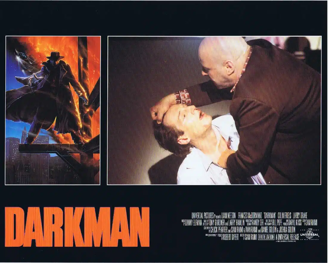 DARKMAN Original Lobby Card 8 Liam Neeson Frances McDormand Colin Friels