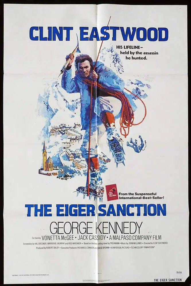 THE EIGER SANCTION Original US One sheet Movie poster Clint Eastwood George Kennedy