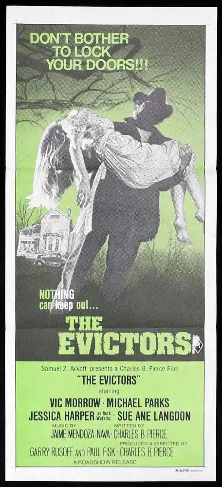 THE EVICTORS Original Daybill Movie poster Vic Morrow Michael Parks Horror