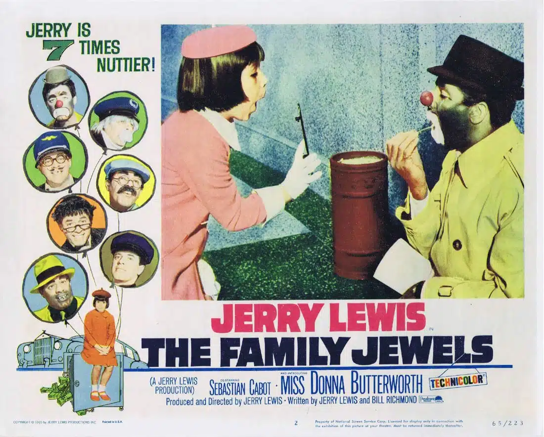 THE FAMILY JEWELS Original Lobby Card 2 Jerry Lewis Sebastian Cabot