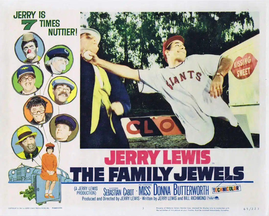 THE FAMILY JEWELS Original Lobby Card 3 Jerry Lewis Sebastian Cabot