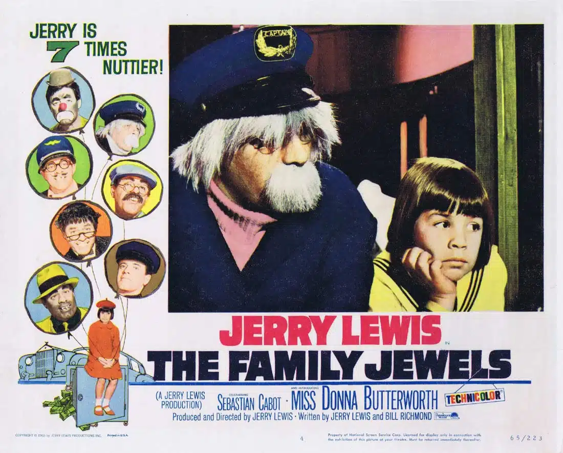 THE FAMILY JEWELS Original Lobby Card 4 Jerry Lewis Sebastian Cabot