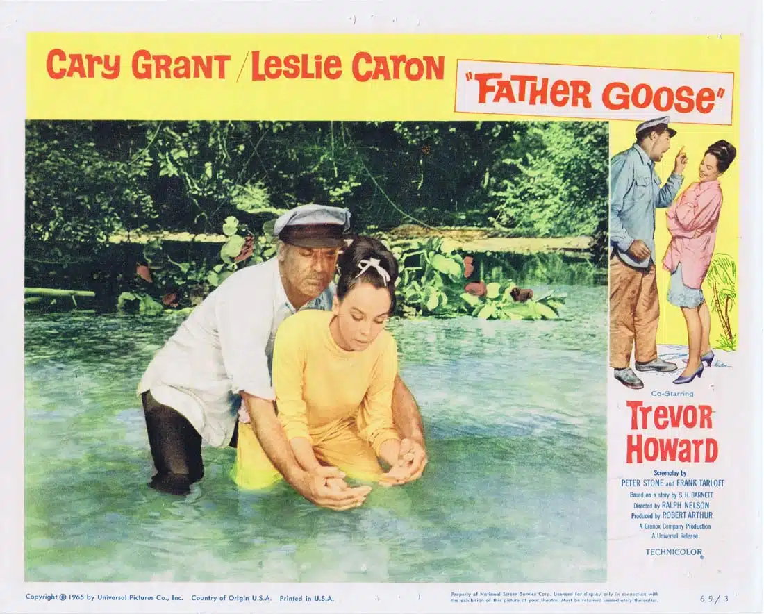 FATHER GOOSE Original Lobby Card 1 Cary Grant Leslie Caron