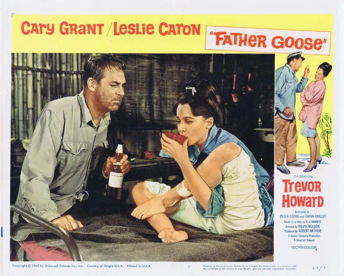 FATHER GOOSE Original Lobby Card 5 Cary Grant Leslie Caron