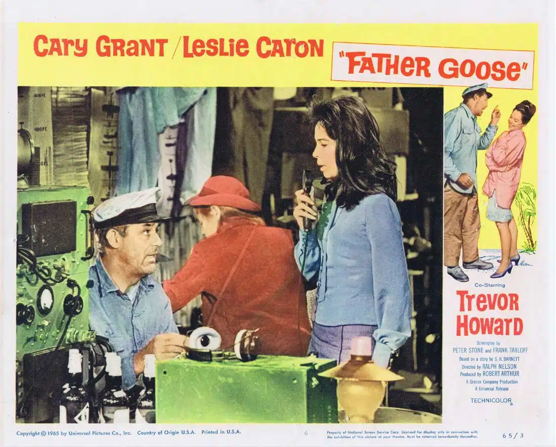 FATHER GOOSE Original Lobby Card 6 Cary Grant Leslie Caron