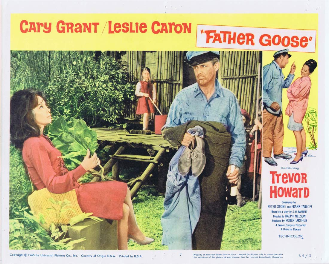 FATHER GOOSE Original Lobby Card 7 Cary Grant Leslie Caron