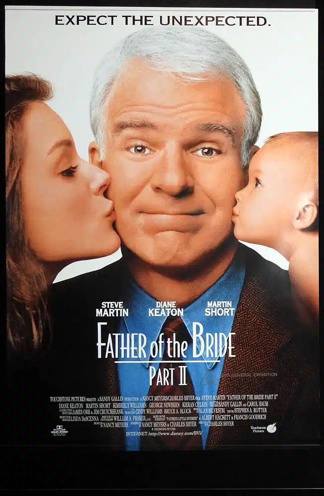 FATHER OF THE BRIDE II Original One sheet Movie poster Steve Martin Diane Keaton Martin Short