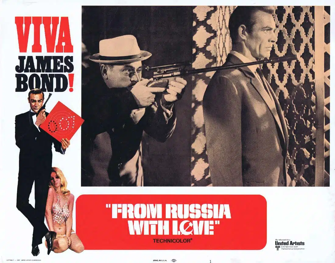 FROM RUSSIA WITH LOVE Original 1970r Lobby Card 1 Sean Connery James Bond