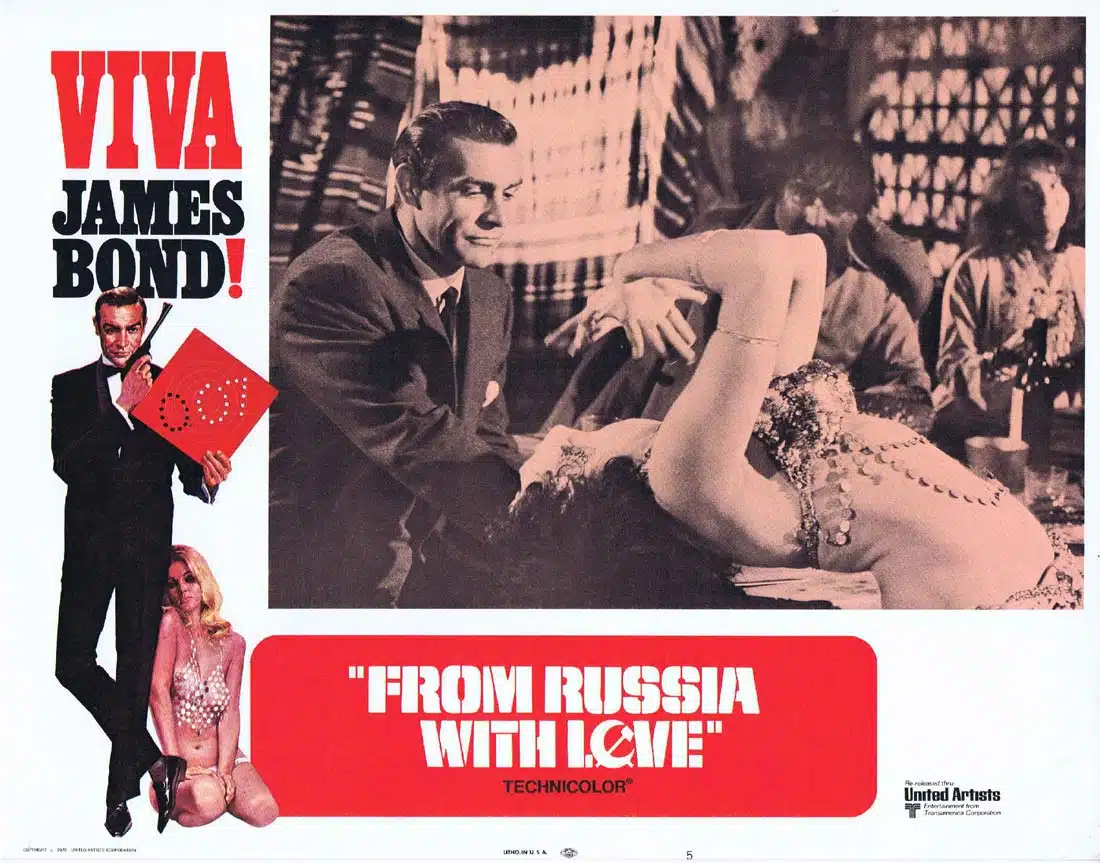 FROM RUSSIA WITH LOVE Original 1970r Lobby Card 5 Sean Connery James Bond