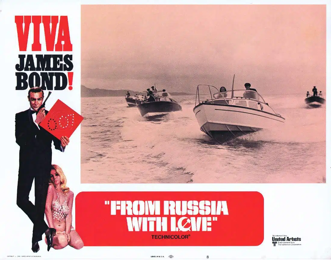 FROM RUSSIA WITH LOVE Original 1970r Lobby Card 8 Sean Connery James Bond