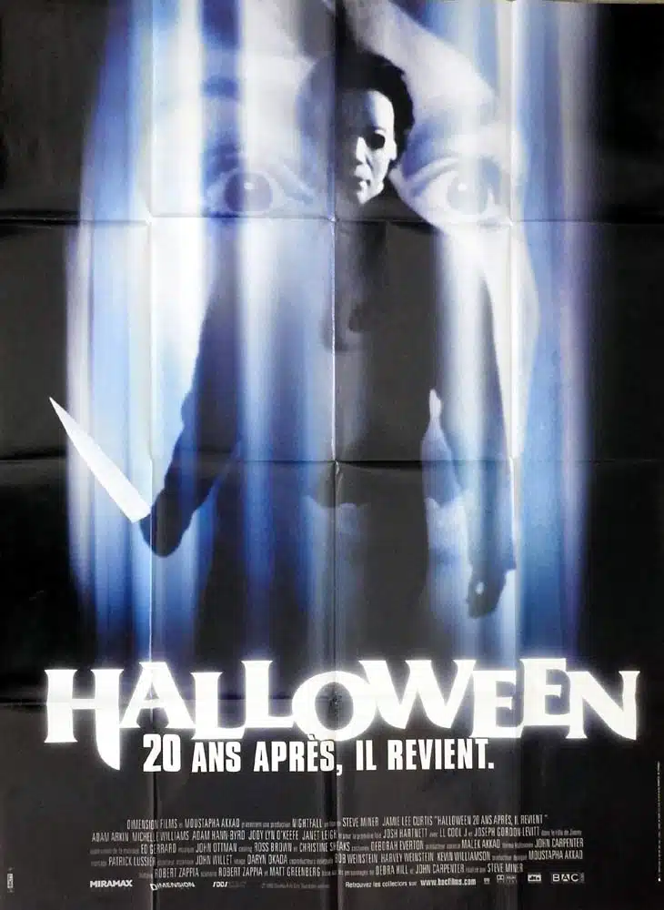 HALLOWEEN H20 Original French Movie Poster Jamie Lee Curtis Michelle Williams Josh Hartnett