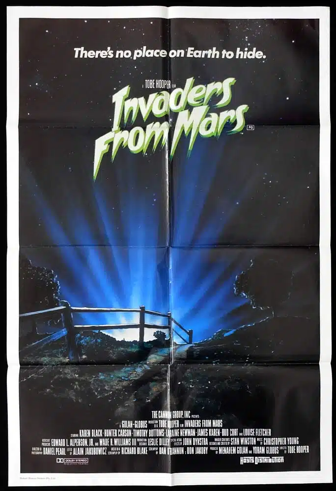 INVADERS FROM MARS Original One sheet Movie poster Tobe Hooper Karen Black Horror Sci Fi