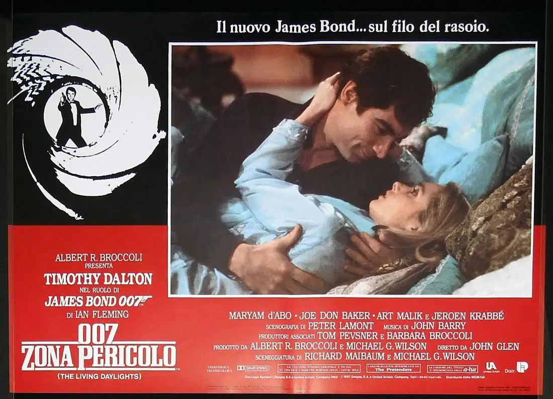 THE LIVING DAYLIGHTS Original Italian Movie Poster 7 Timothy Dalton James Bond