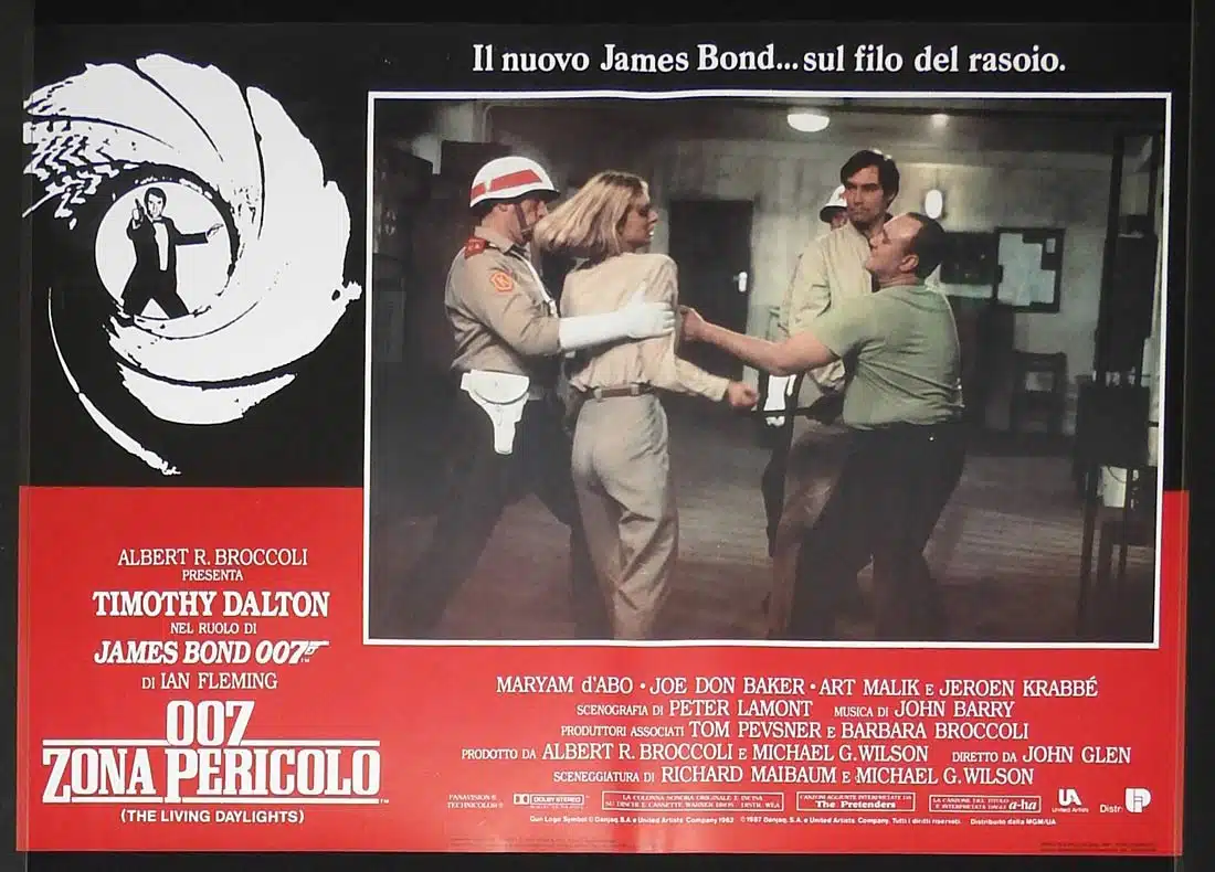 THE LIVING DAYLIGHTS Original Italian Movie Poster 8 Timothy Dalton James Bond